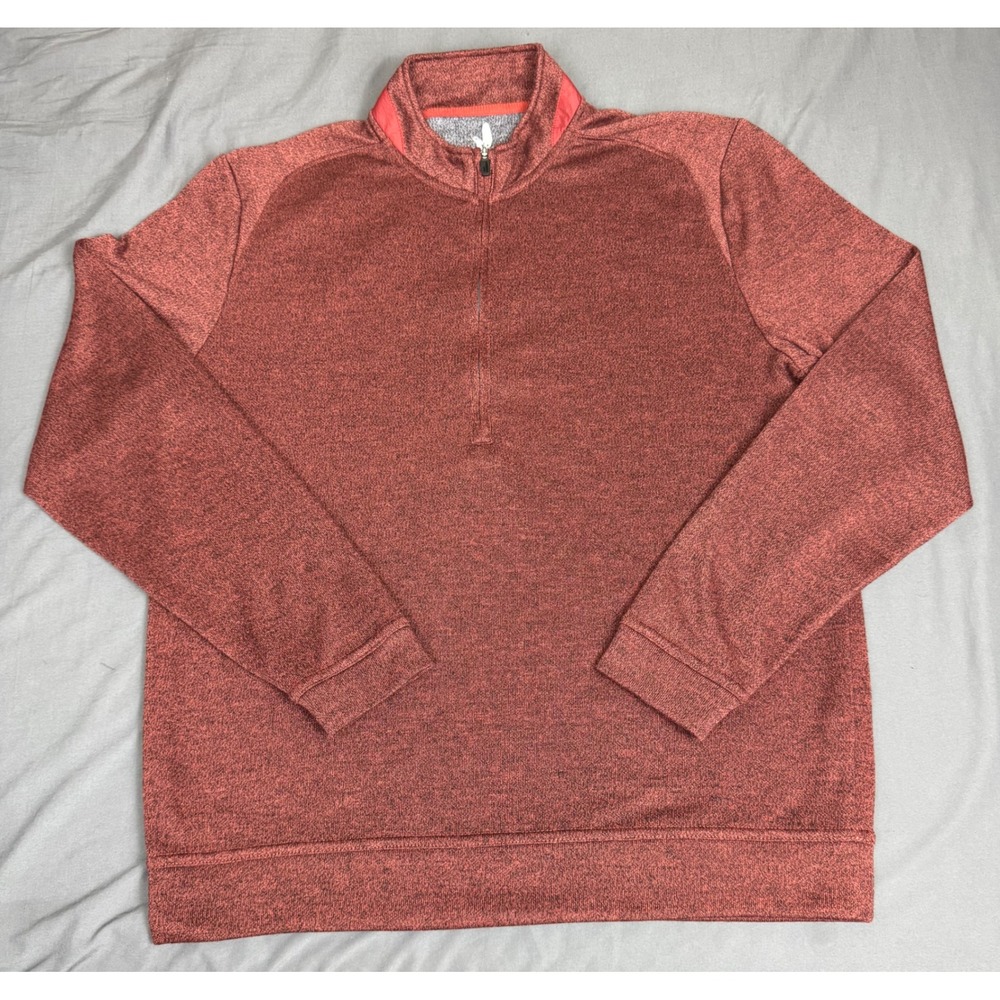 Johnnie O Reflex Fleece Prep-Formance Quarter Zip Red Rock Mens Large JMKO2510